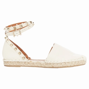 Valentino cream leather studded espadrille flats All Occasion Chic Style