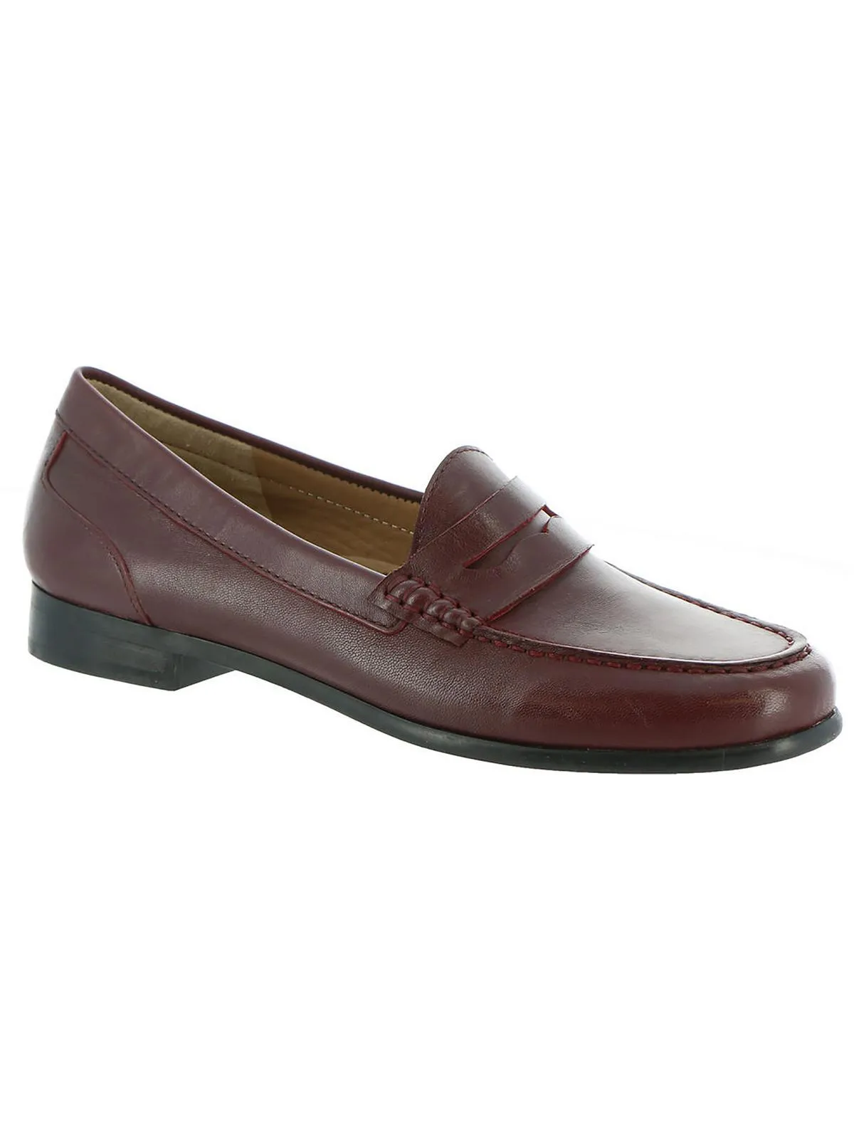 Harper Womens Leather Slip On Penny Loafers Low Profile