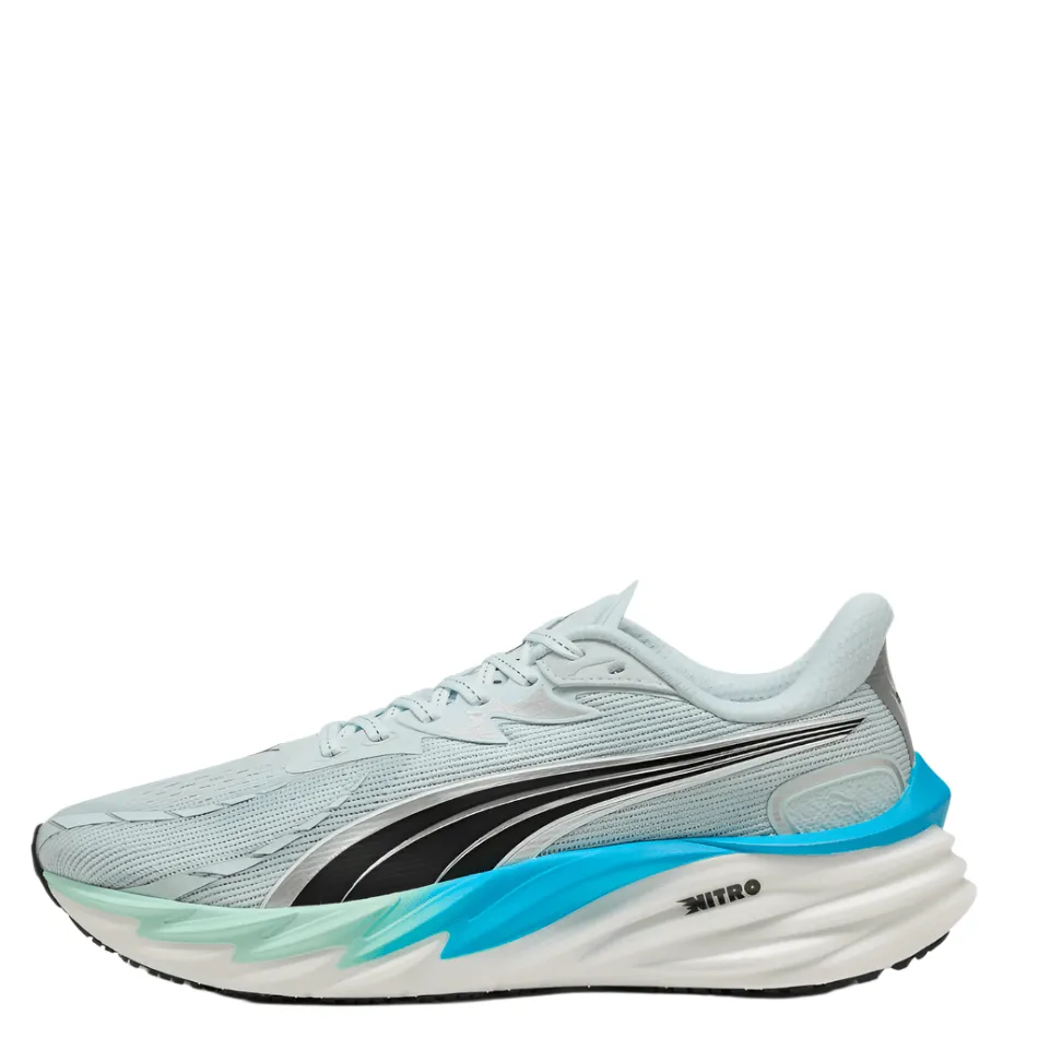 balanced - life PUMA Men's Velocity NITRO 4 Running Shoes in Sea Glass/Speed Blue AW25