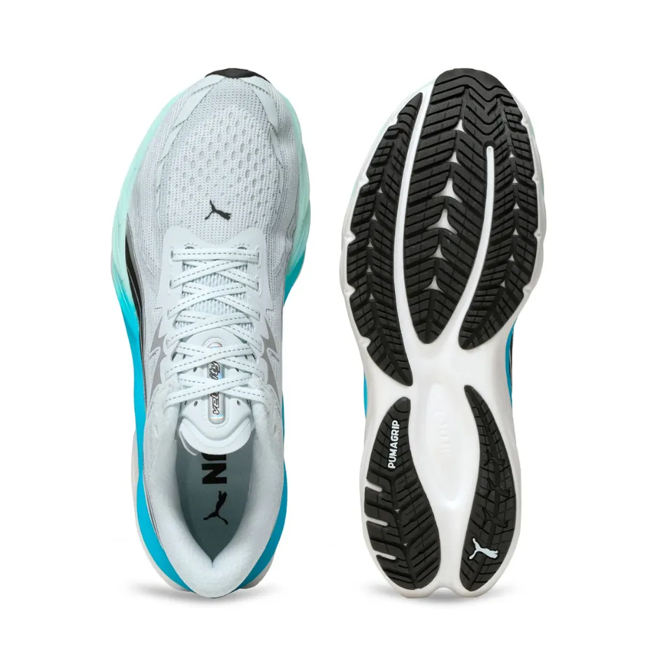 Cushioned Midsole Technology air - cushioned shoes PUMA Men's Velocity NITRO 4 Running Shoes in Sea Glass/Speed Blue AW25