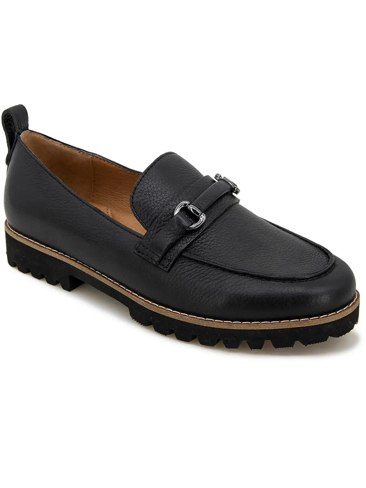 EUGENE LUG BIT Womens Leather Slip On Loafers Neat Lane Step Power