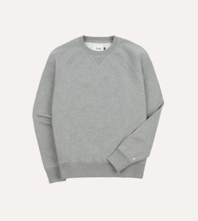 Short Grey Brushed Cotton Jersey Sweatshirt