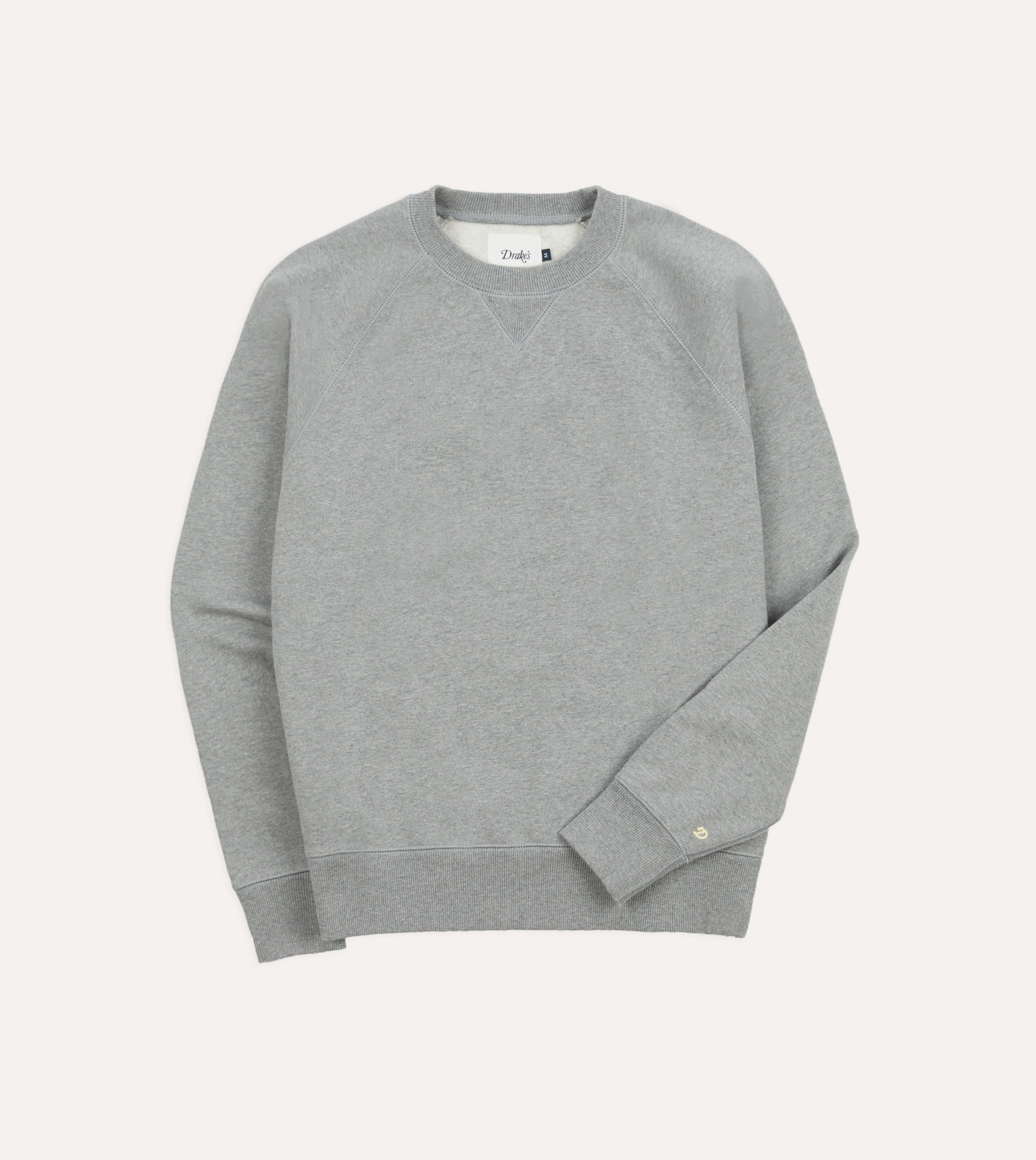 Short Grey Brushed Cotton Jersey Sweatshirt