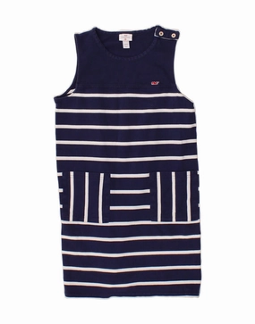 Polished Edge All-Purpose Comfort VINEYARD VINES Girls Sheath Dress 10-11 Years Large  Navy Blue Pinstripe