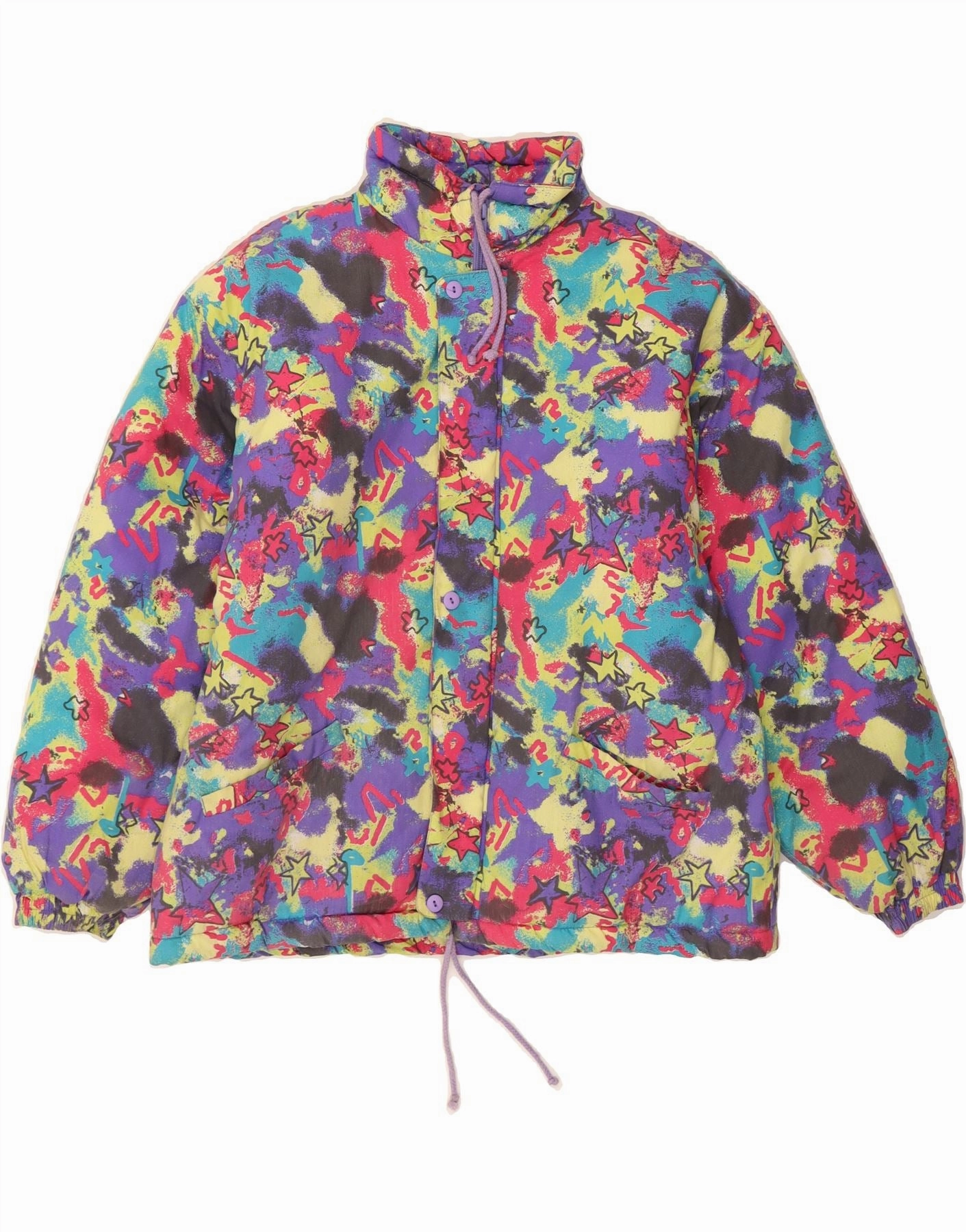 Quick Layer VINTAGE Boys Abstract Pattern Padded Jacket 15-16 Years Multicoloured