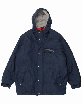 INVICTA Boys Hooded Windbreaker Jacket 13-14 Years Navy Blue Polyamide dry weather