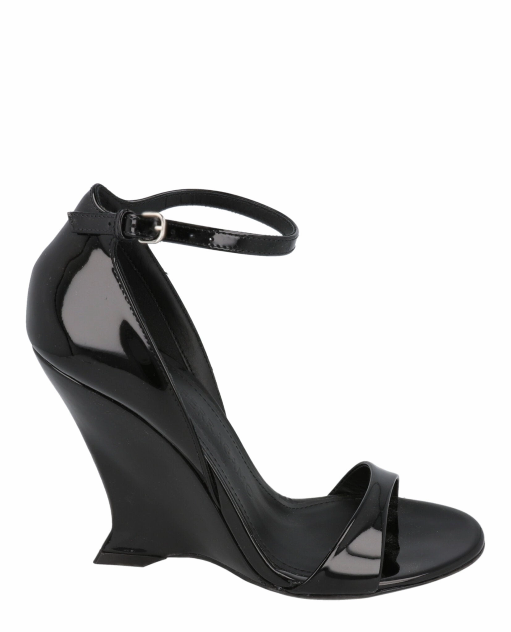 Balanced Motion Vidette Patent Leather Wedge Sandals