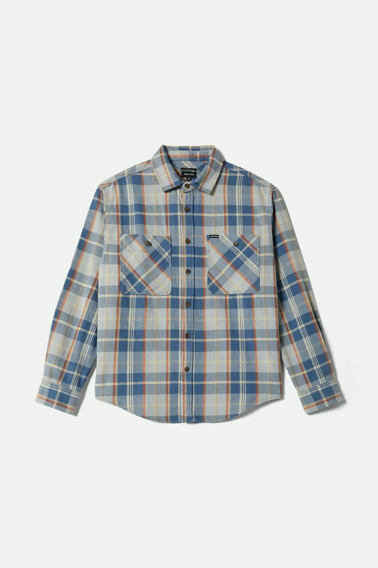 Static Dissipating Fiber Airflow Ventilation System Vintage Wash Flannel - Blue/Soft Blue/Orange