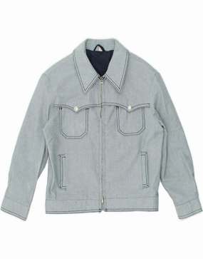 Consent VINTAGE Boys Bomber Jacket 9-10 Years Blue