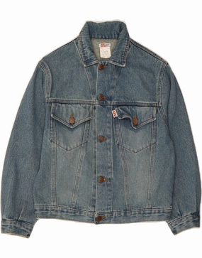 VINTAGE Boys Denim Jacket 10-11 Years Blue Cotton online purchase Eliminate