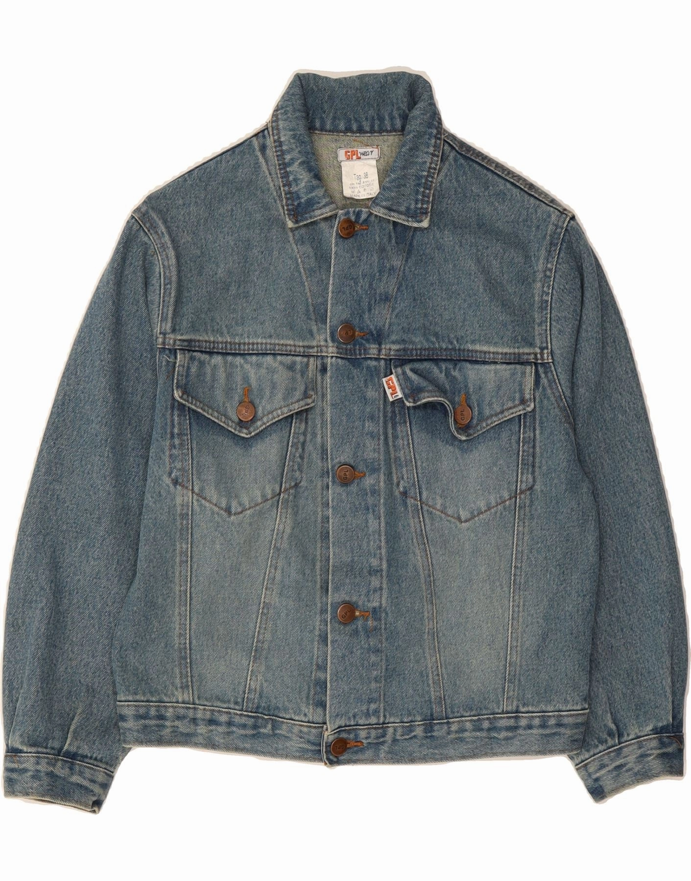 VINTAGE Boys Denim Jacket 10-11 Years Blue Cotton online purchase Eliminate