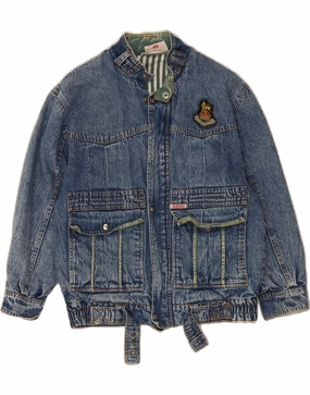 VINTAGE Boys Denim Jacket 9-10 Years Blue Rugged Feel Cologne