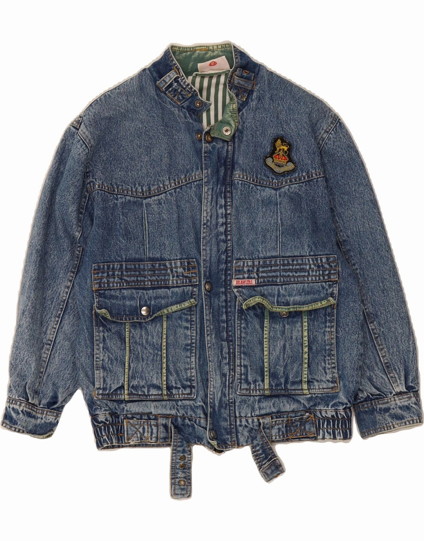 VINTAGE Boys Denim Jacket 9-10 Years Blue Rugged Feel Cologne