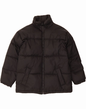 city dwellers VINTAGE Boys Padded Jacket 15-16 Years Black Polyamide