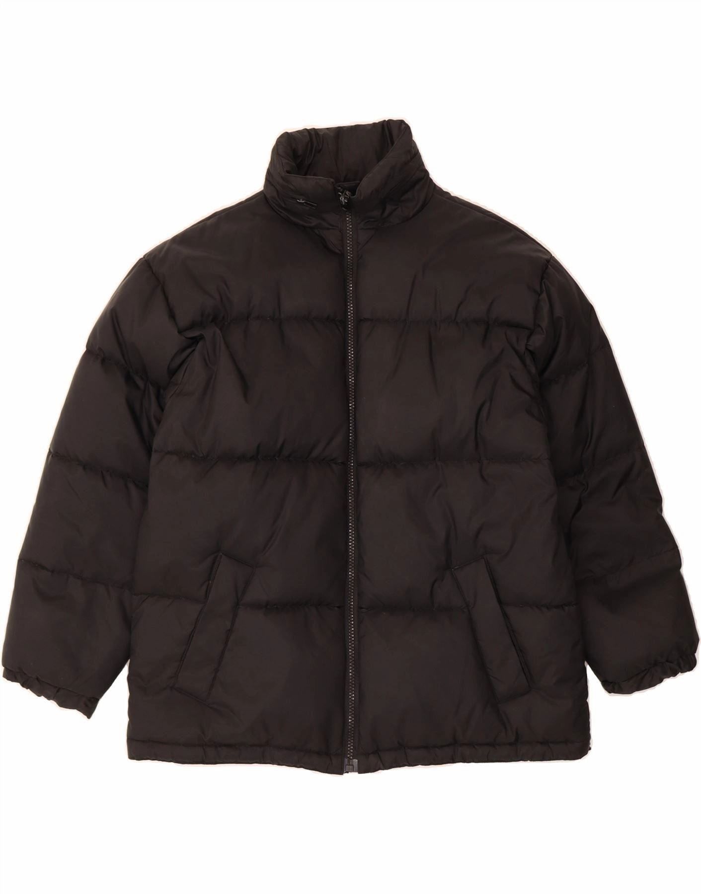 city dwellers VINTAGE Boys Padded Jacket 15-16 Years Black Polyamide