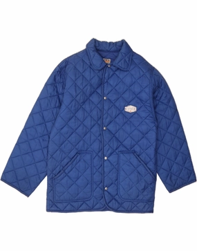 Compact Packability Base Layer VINTAGE Boys Quilted Jacket 15-16 Years 2XL Blue Nylon