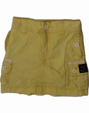 Silky Touch RALPH LAUREN Girls Cargo Skirt 2-3 Years W20  Yellow Cotton