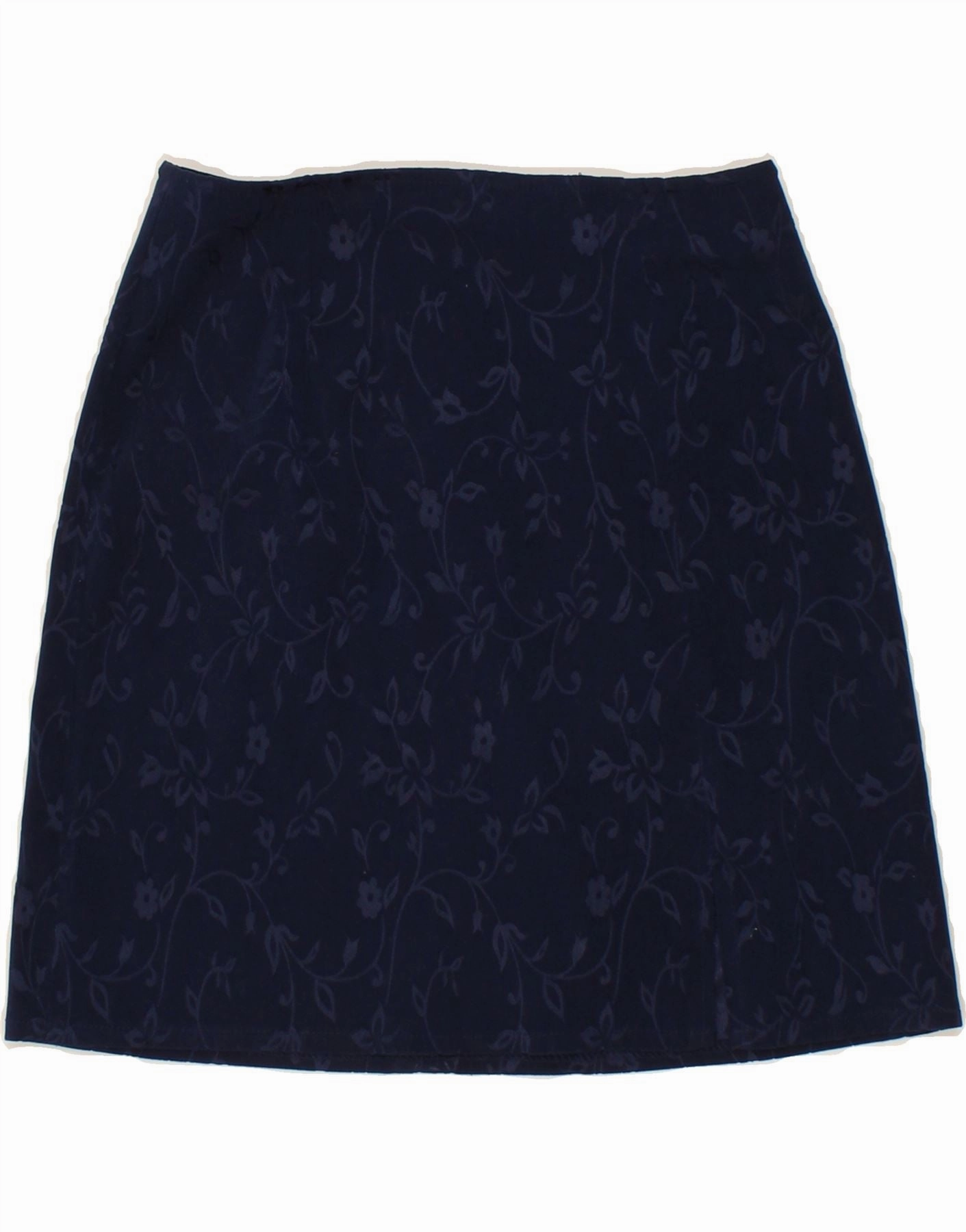 VINTAGE Girls A-Line Skirt 9-10 Years Medium W24  Navy Blue Floral Daily Ready