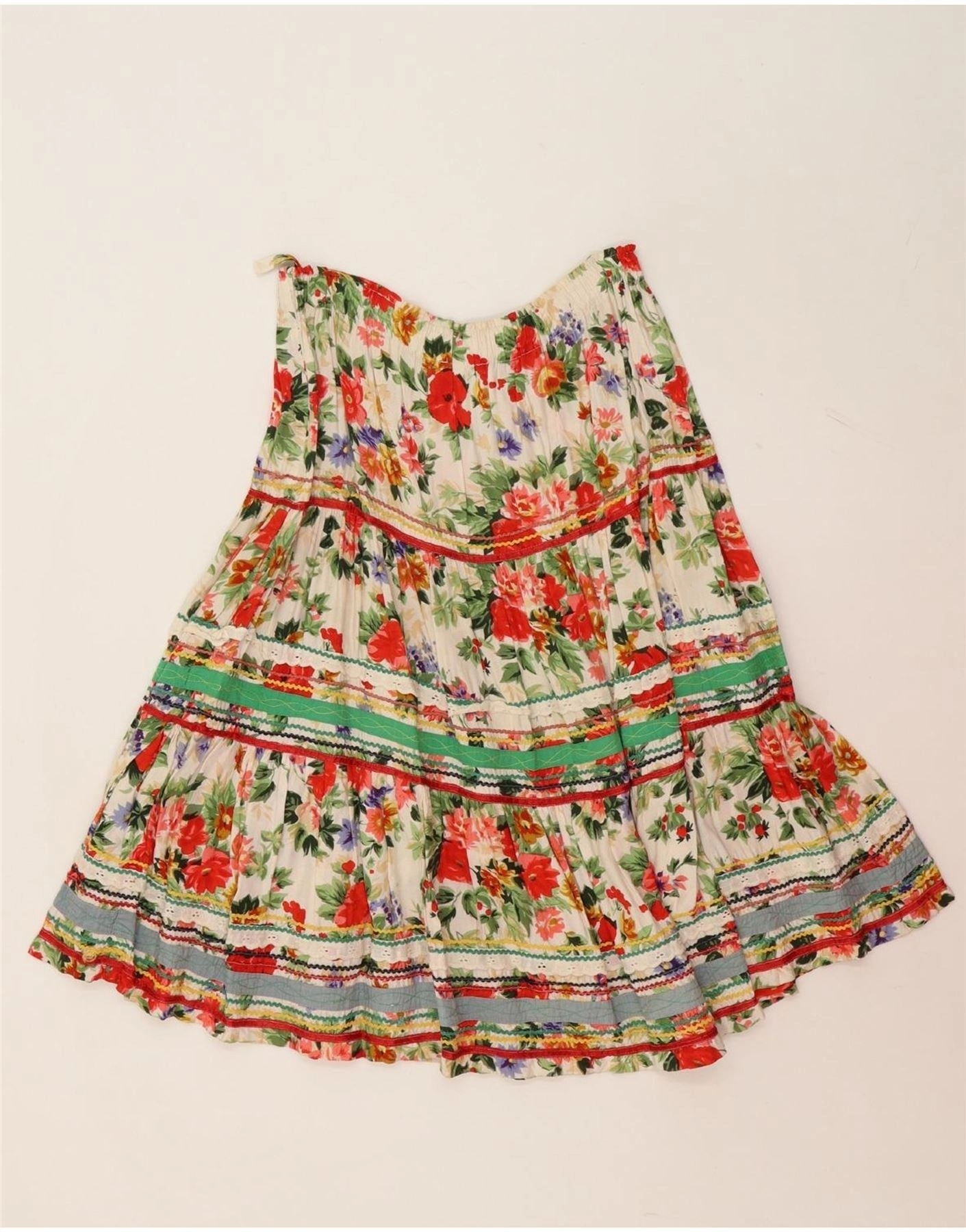 Day-To-Night Wear VINTAGE Girls Gypsy Skirt 13-14 Years W34 Multicoloured Floral