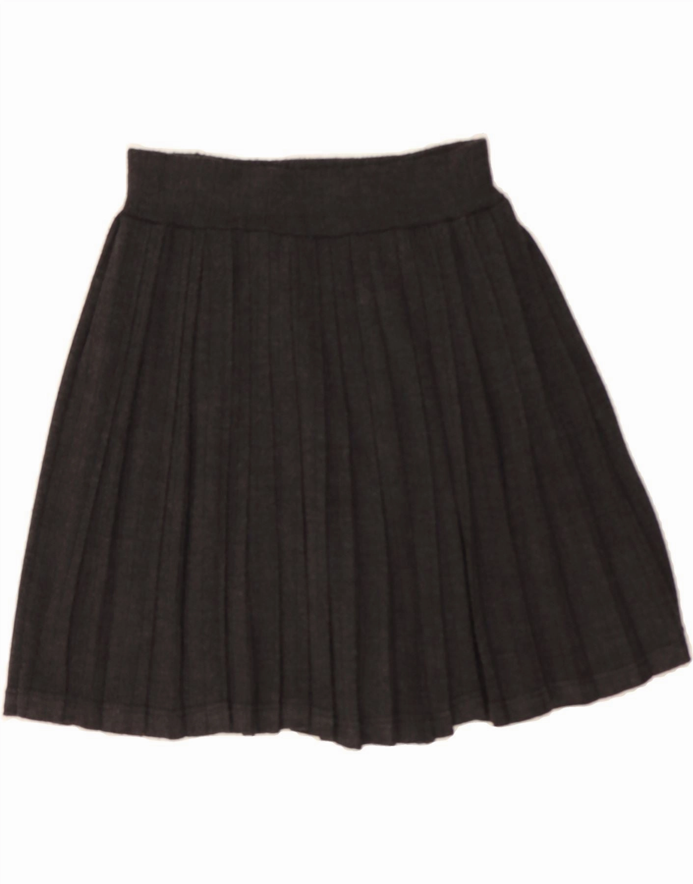 Edgy-Look Shape Hug VINTAGE Girls Knife Pleated Skirt 13-14 Years W28 Black