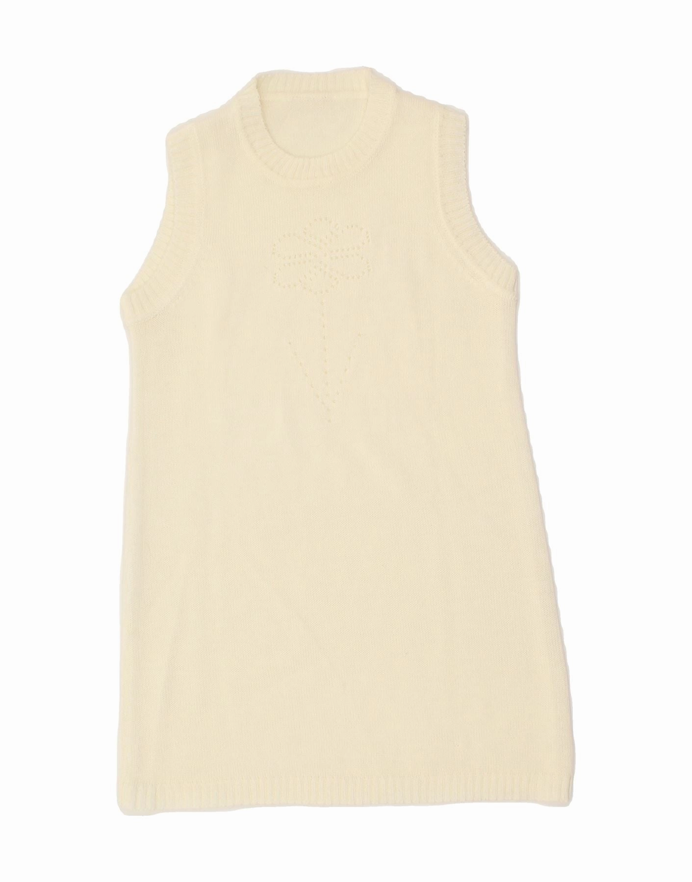 Trendy Vibes VINTAGE Girls Sleeveless Jumper Dress 8-9 Years White Floral