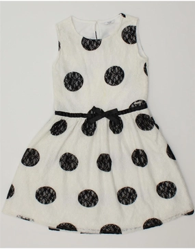 Soft and Smooth Dainty Finish GUESS Girls A-Line Dress 11-12 Years White Spotted Polyamide