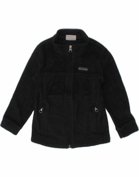 Sport Ready COLUMBIA Boys Fleece Jacket 3-4 Years Black Polyester