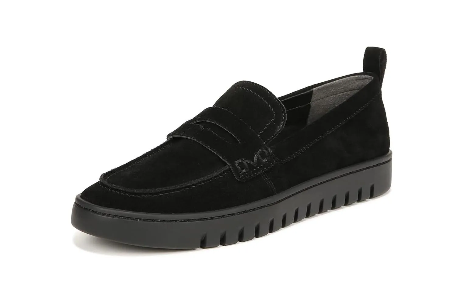 Everyday Comfort Leather Non-Slip Sole Vionic Womens Uptown Loafer - Black Suede