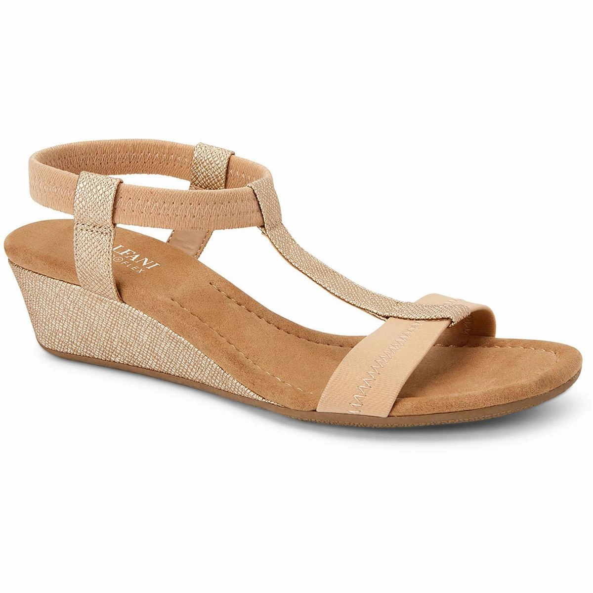 Voyage Womens Mixed Media Wedge Sandals Star Mode Sleek Touch