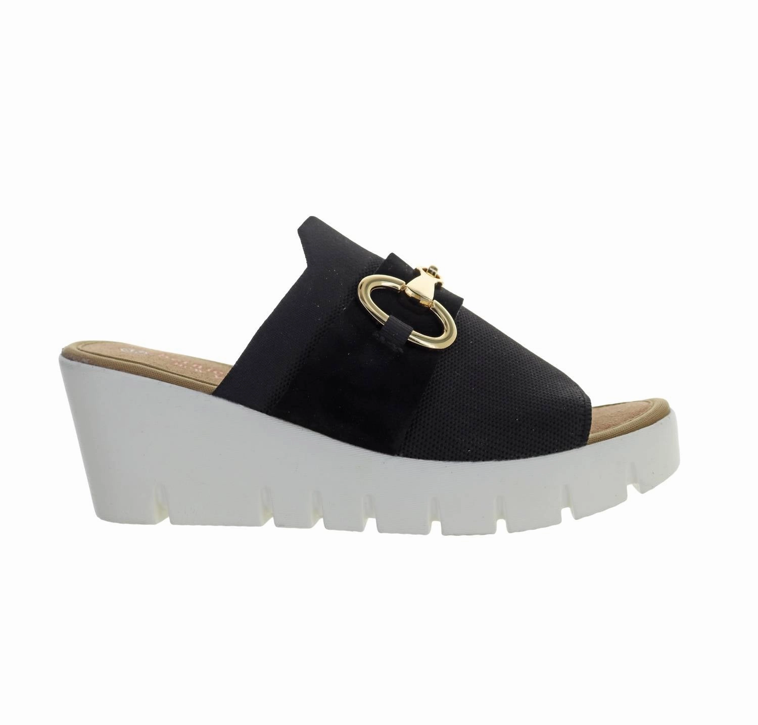 Wave Base All Scenes Women's Venti Buckle Wedge Sandal In Black