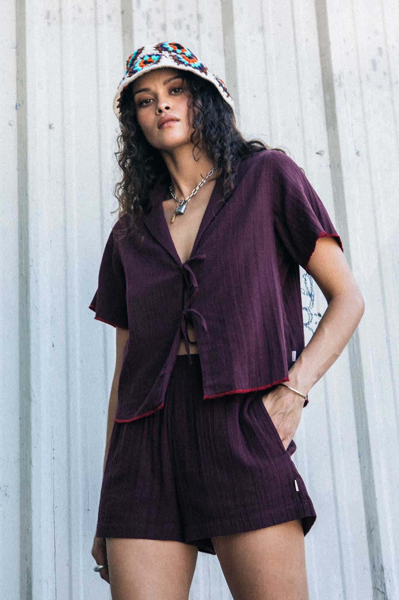 Wandering Short - Port two piece outfit Casual Clothing