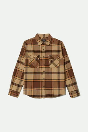 Mountain Retreat Bowery L/S Flannel - Sand/Pinecone/Solar Orange