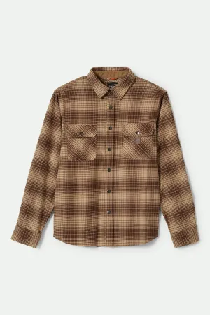 Builders Bowery Stretch Water Resistant L/S Flannel - Pine Needle/Sunbaked Holiday Gift Fitted Silhouette