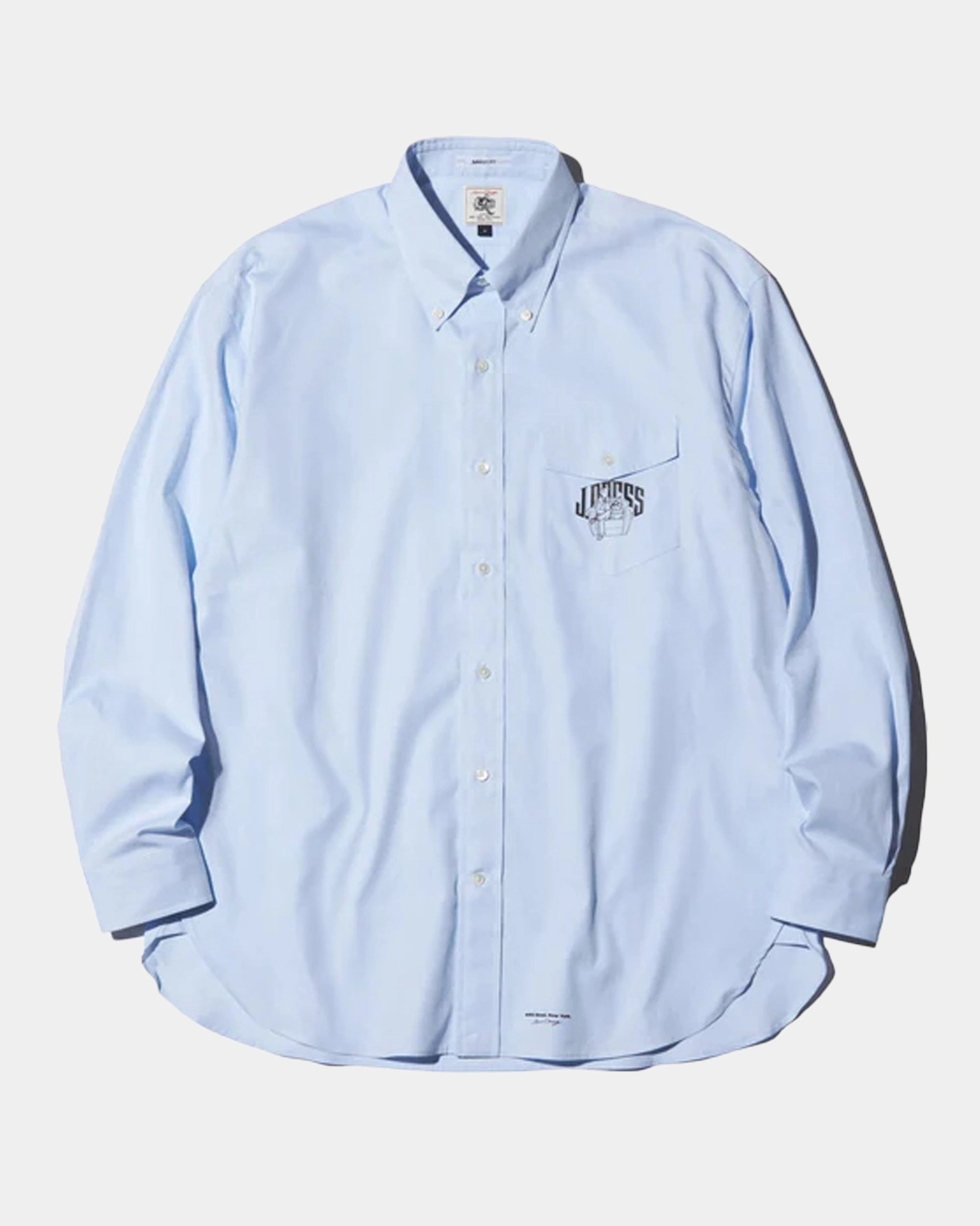 "Club Chair" Blue Oxford Shirt Sustainable Dye Process Anti Pilling Finish
