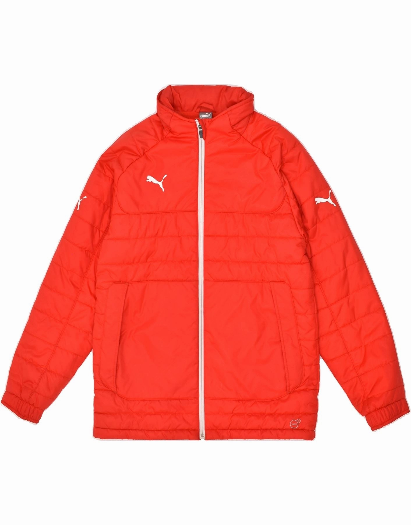 PUMA Boys Hooded Padded Jacket 11-12 Years Red Polyester Daily Chill