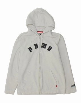 PUMA Boys Graphic Hooded Fleece Jacket 15-16 Years 2XL Blue Express