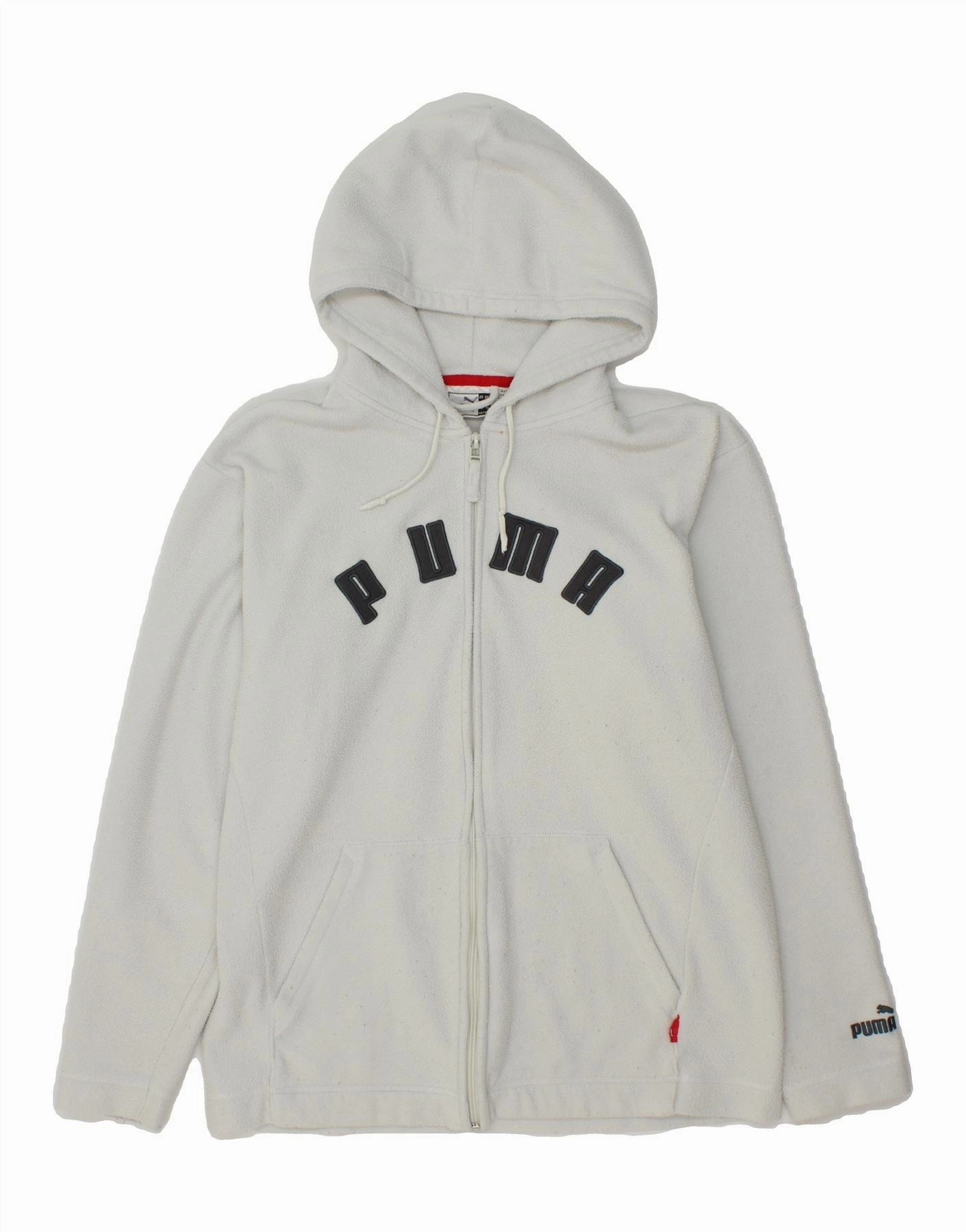 PUMA Boys Graphic Hooded Fleece Jacket 15-16 Years 2XL Blue Express