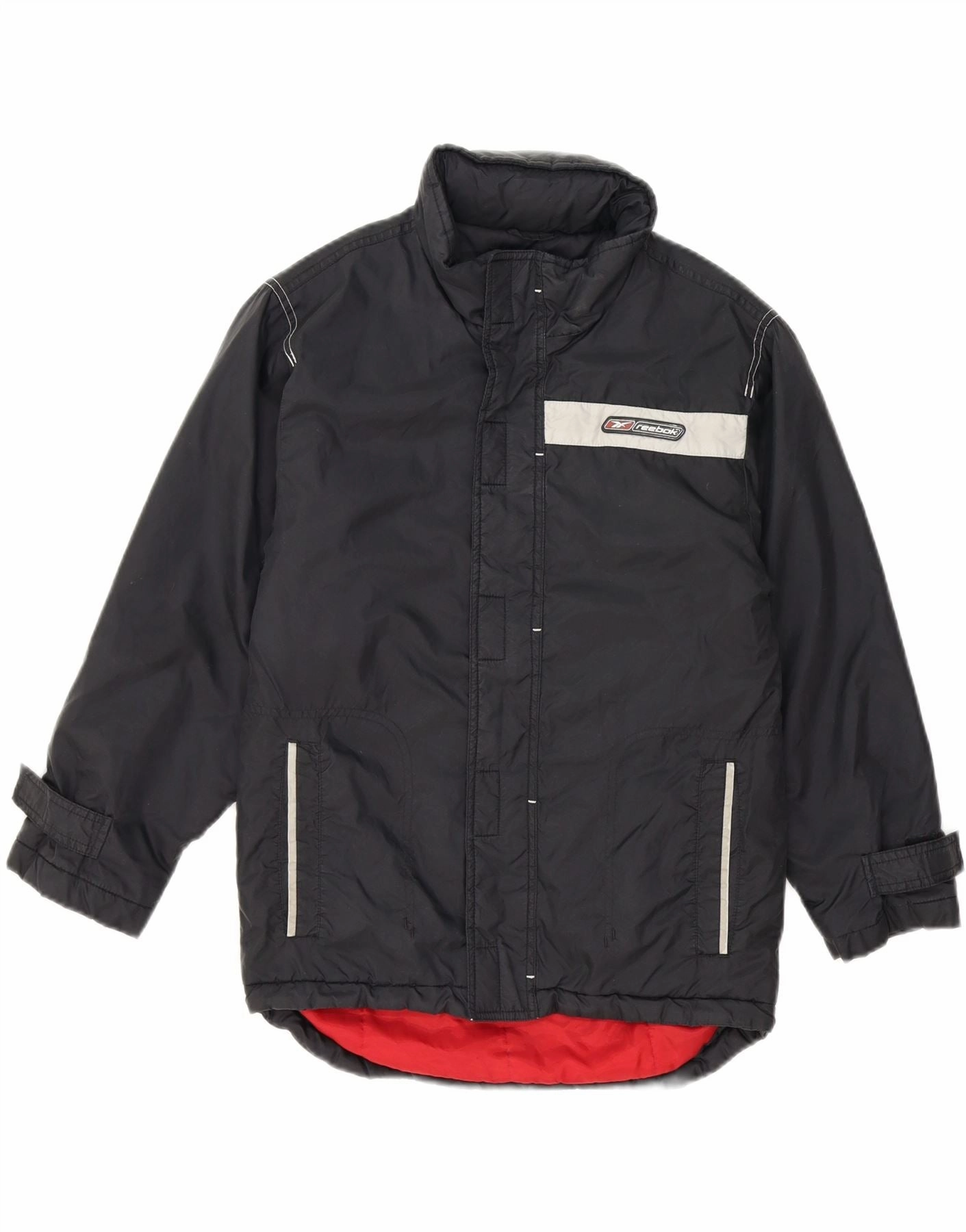REEBOK Boys Windbreaker Jacket 12-13 Years Medium  Black Nylon suitable for casual sports Stay Dry