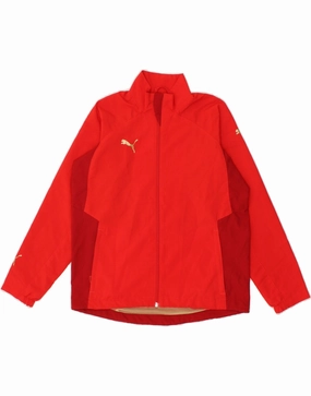 Wind Resistant Design Urban Activity PUMA Boys Rain Jacket 13-14 Years Red Polyester