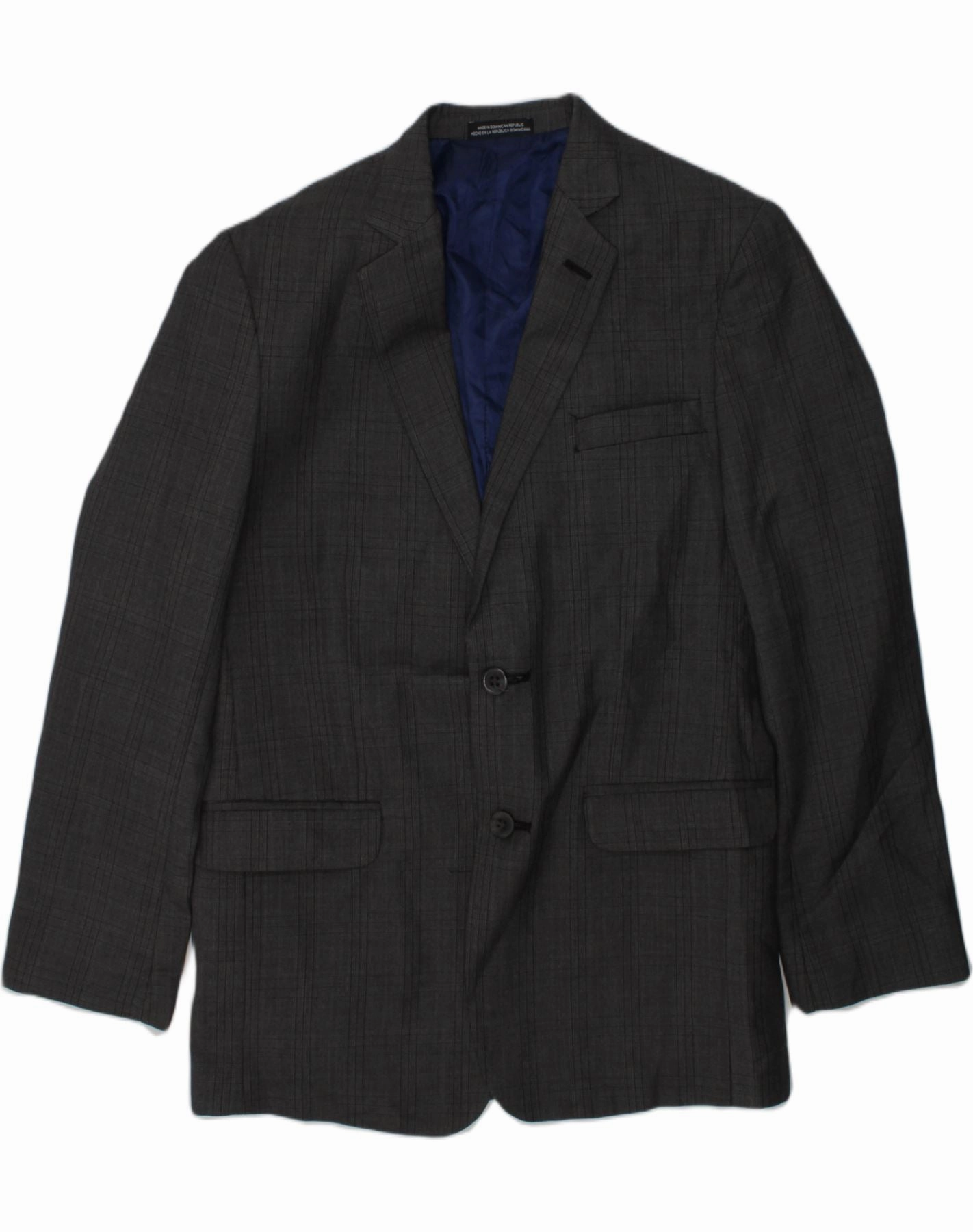 Program NAUTICA Boys 2 Button Blazer Jacket 15-16 Years Grey Check Polyester
