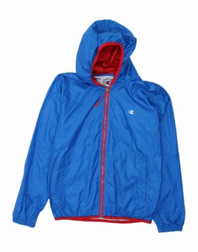 suitable for photography CHAMPION Boys Hooded Rain Jacket 11-12 Years Blue Polyamide