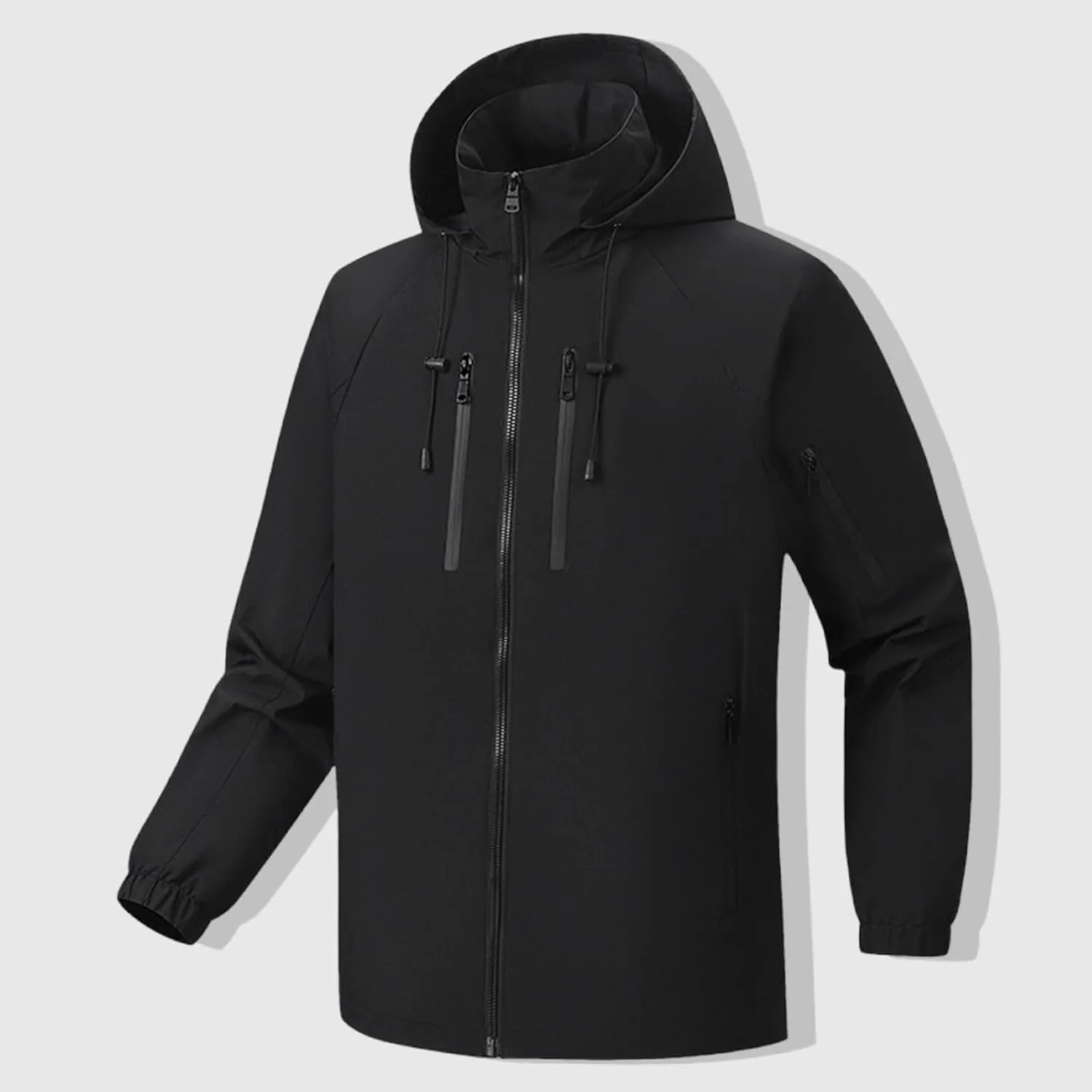 Waterproof Rain Jackets for Men Fall Hooded Anorak Lightweight Outdoor Windbreaker Outdoor Hiking Travel Rain Coat
