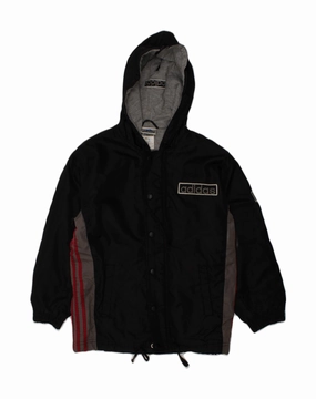 Lightweight Design ADIDAS Boys Hooded Windbreaker Jacket 9-10 Years Medium Black Nylon