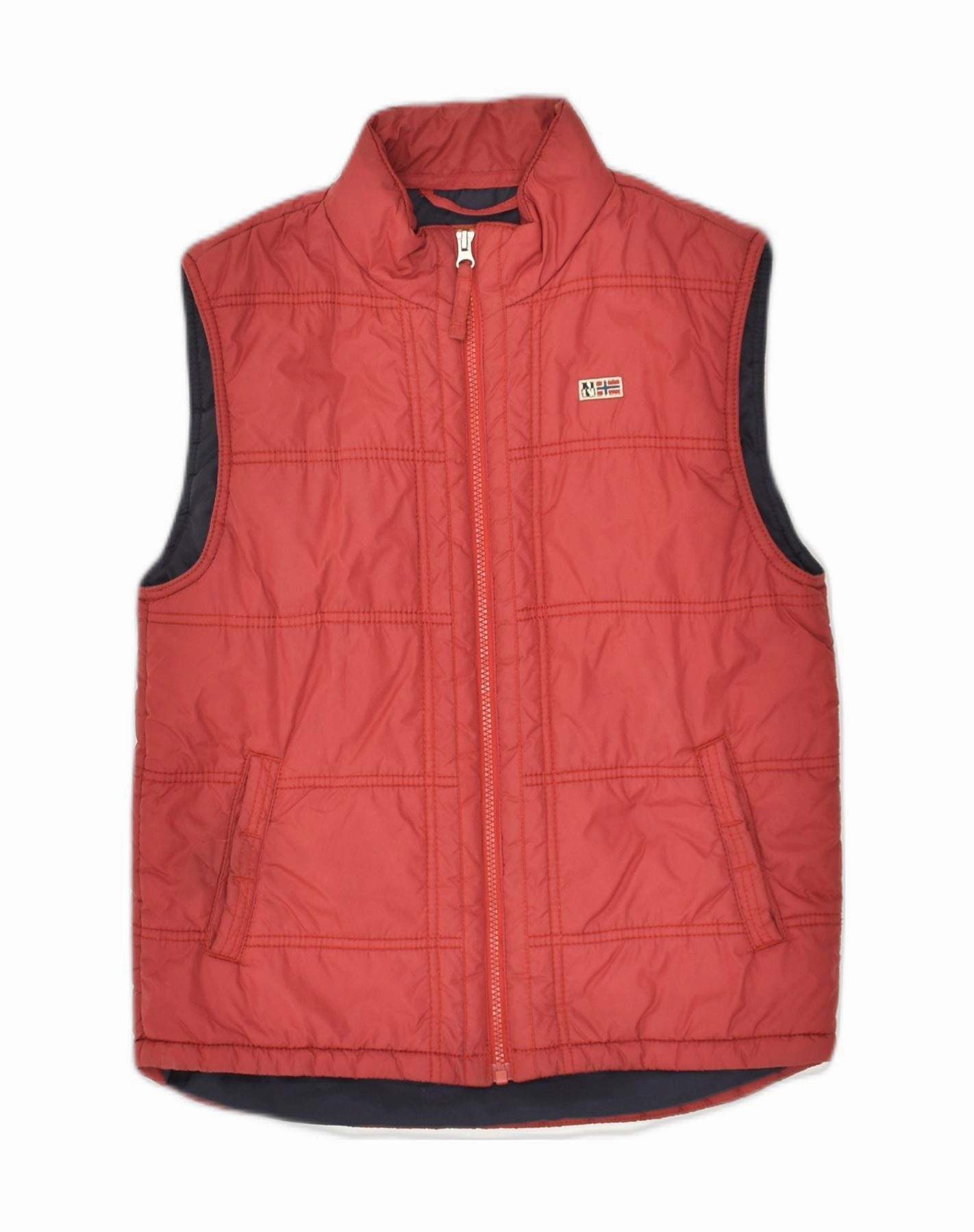 Motion Friendly Outdoor Ease NAPAPIJRI Boys Graphic Padded Gilet 11-12 Years Red Nylon