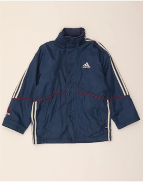 Assessment Anti-static ADIDAS Boys Hooded Rain Jacket 11-12 Years Navy Blue Nylon