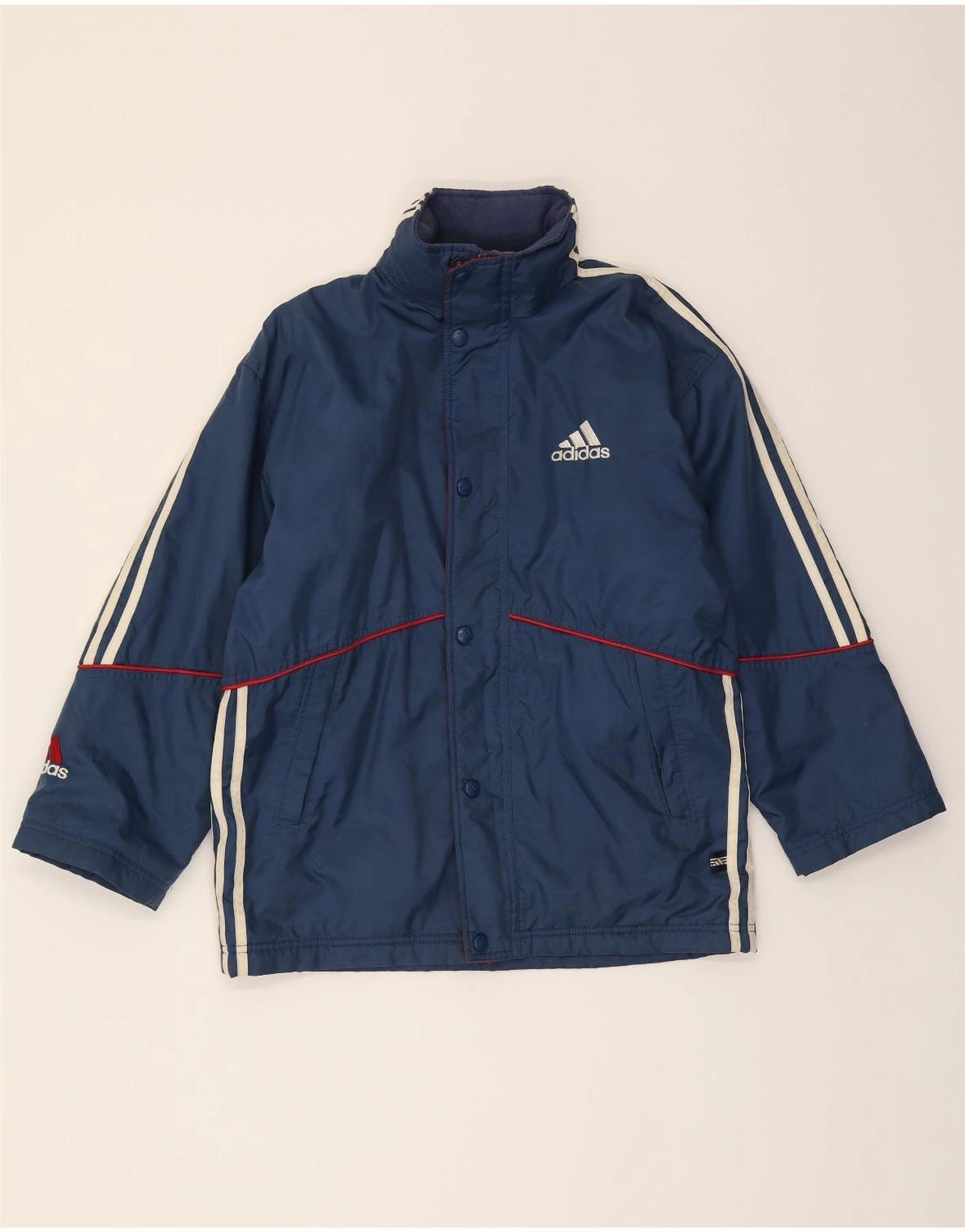 Assessment Anti-static ADIDAS Boys Hooded Rain Jacket 11-12 Years Navy Blue Nylon