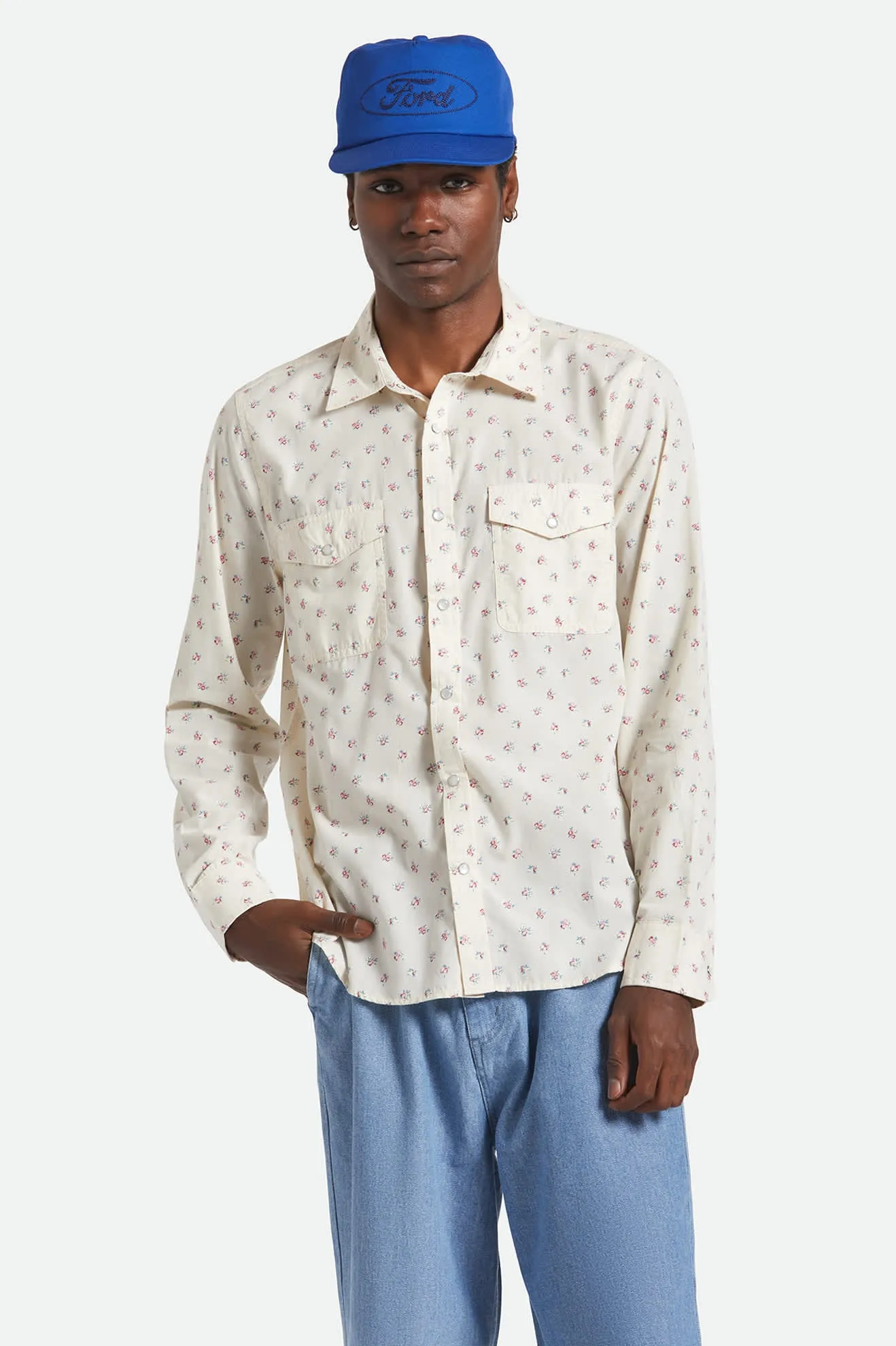 Wayne Western L/S Shirt - Whitecap Designer Look