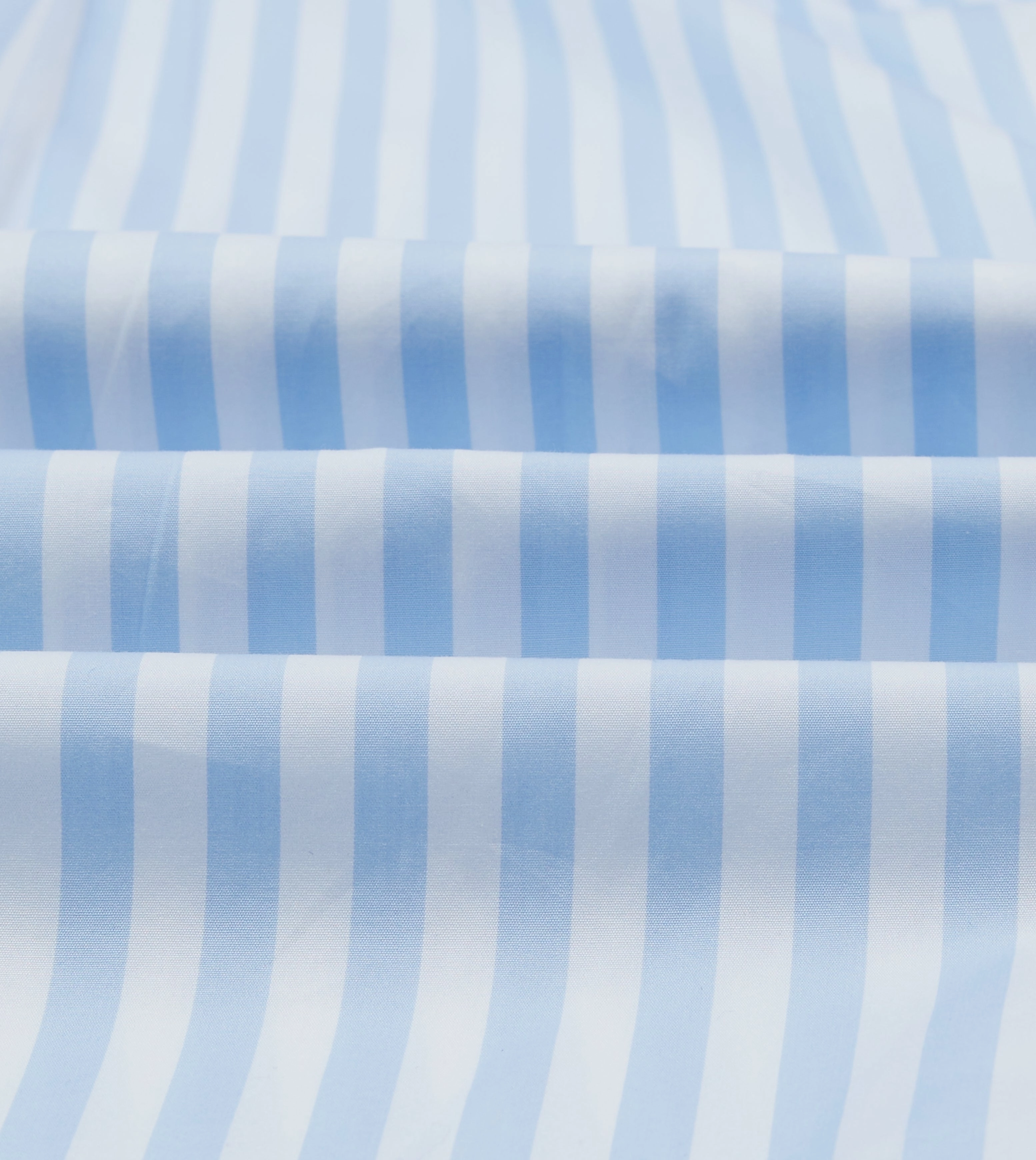 Blue Broad Stripe Cotton Poplin Button-Down Shirt wrinkle free