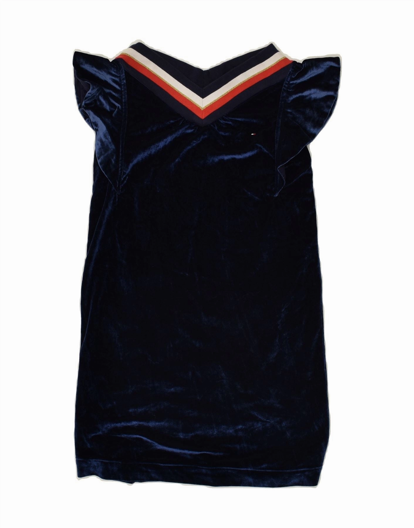 TOMMY HILFIGER Girls Basic Dress 9-10 Years Navy Blue Polyester City Rhythm