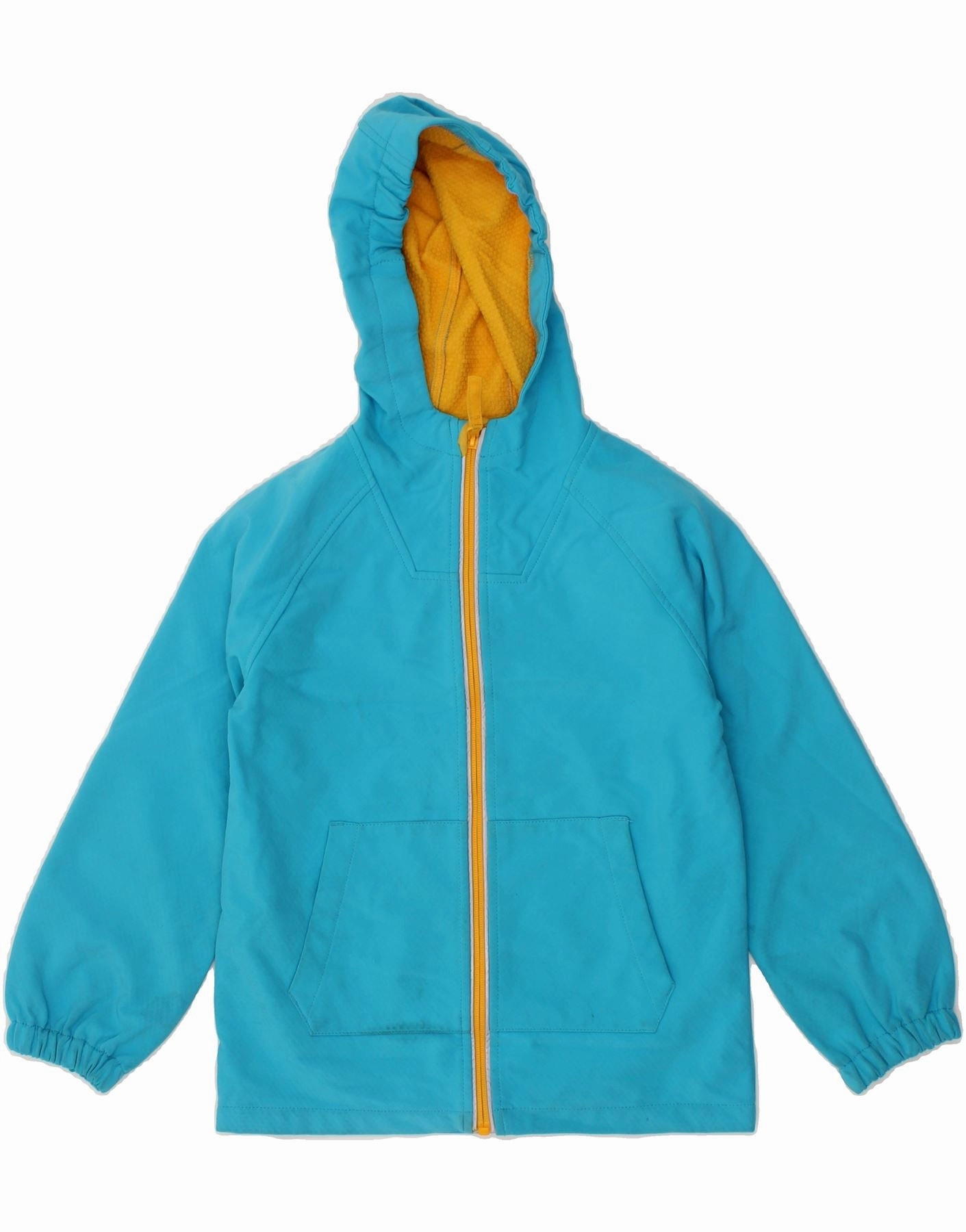 MOUNTAIN WAREHOUSE Boys Hooded Rain Jacket 9-10 Years Blue Polyester Versatile Layering Piece Corduroy